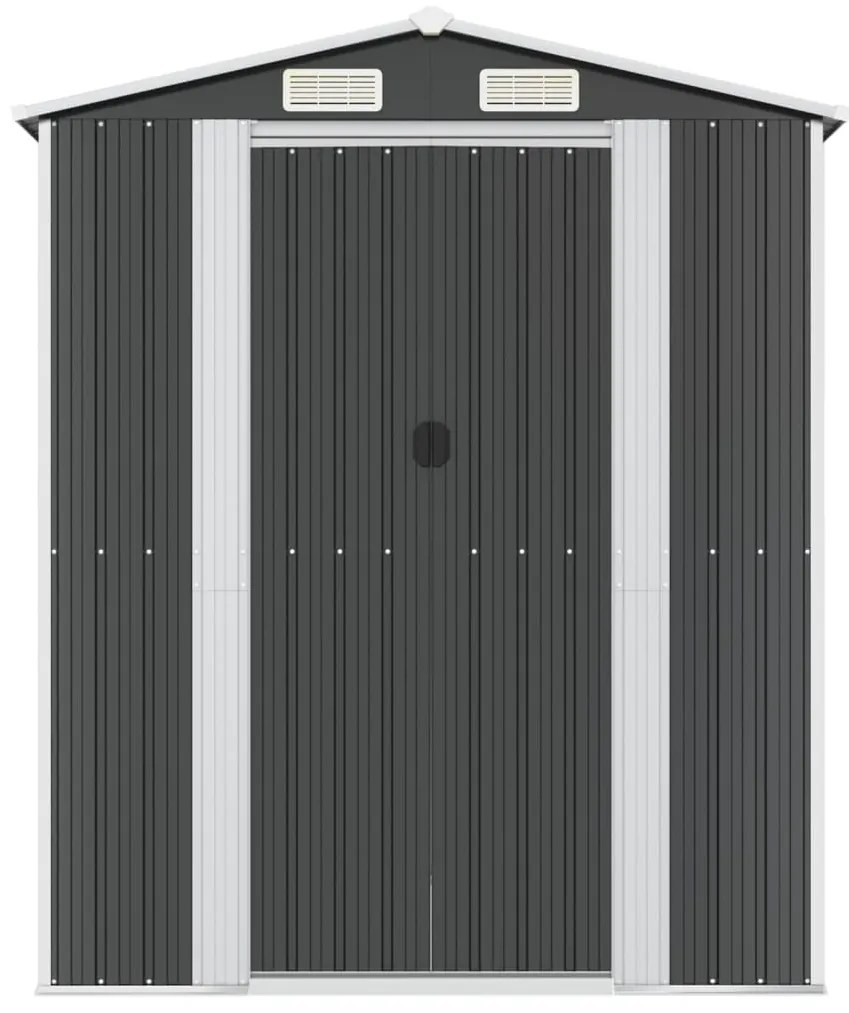 Abrigo de jardim 192x606x223 cm aço galvanizado antracite