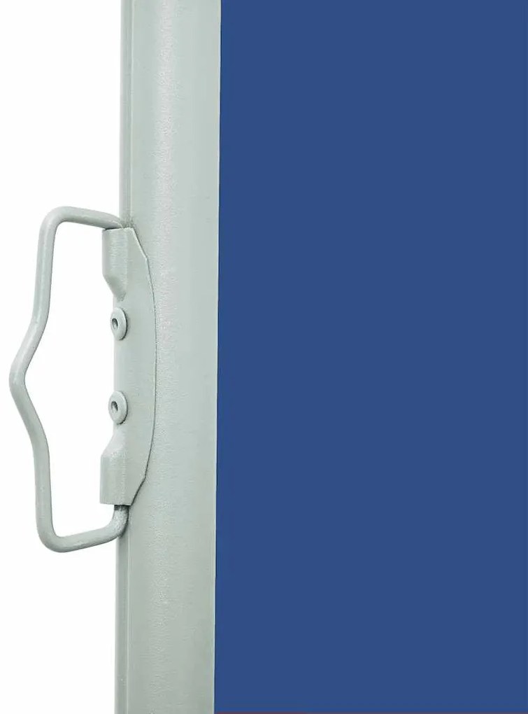 Toldo lateral retrátil para pátio 600x160 cm azul