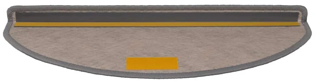 Tapetes escada adesivos aspeto sisal 30 pcs 65x21x4cm platina
