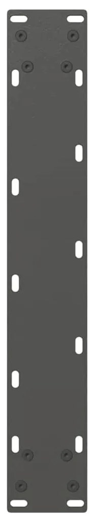 Pés para mesa de jantar em formato de U, 2 peças, antracite, 50x(72-73