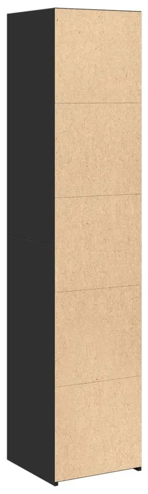Armário alto 40x41x185 cm derivados de madeira preto
