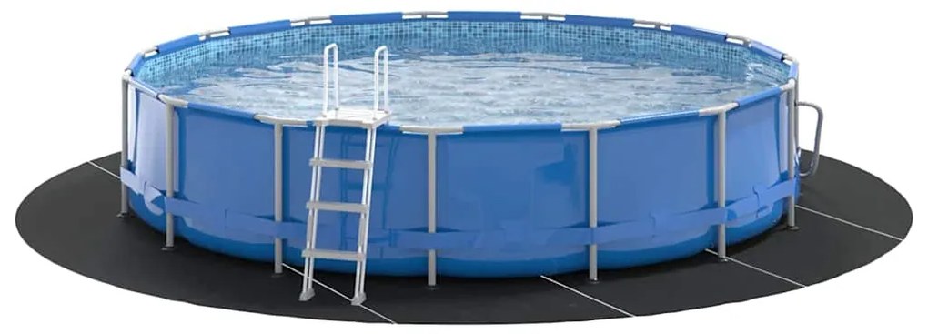 Lona de Piscina Preta Ø610 cm, Tecido Não Tecido Redondo