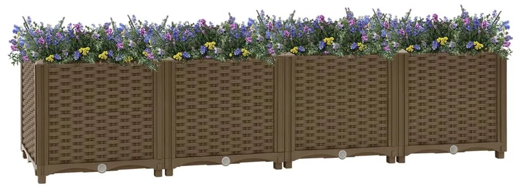 vidaXL Canteiro elevado 160x40x38 cm polipropileno