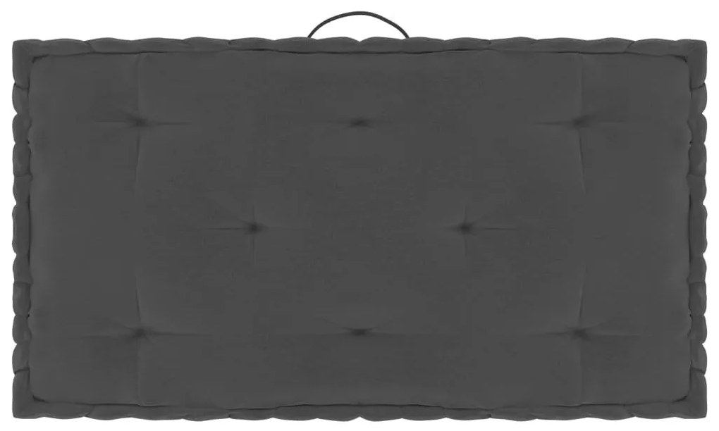 vidaXL Almofadão para móveis de paletes 73x40x7 cm algodão antracite