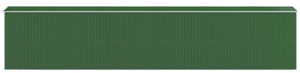 Abrigo de jardim 192x1021x223 cm aço galvanizado verde