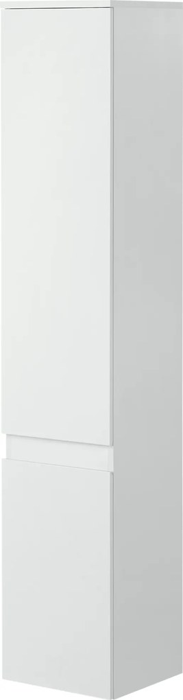 Armário de coluna para casa de banho 30 x 28 x 152,5 cm com 2 portas e 3 prateleiras ajustáveis, estilo contemporâneo, branco