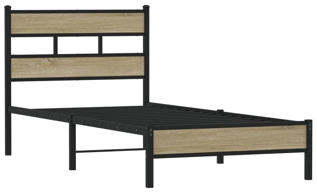 Estrutura cama s/ colchão derivados de madeira carvalho sonoma