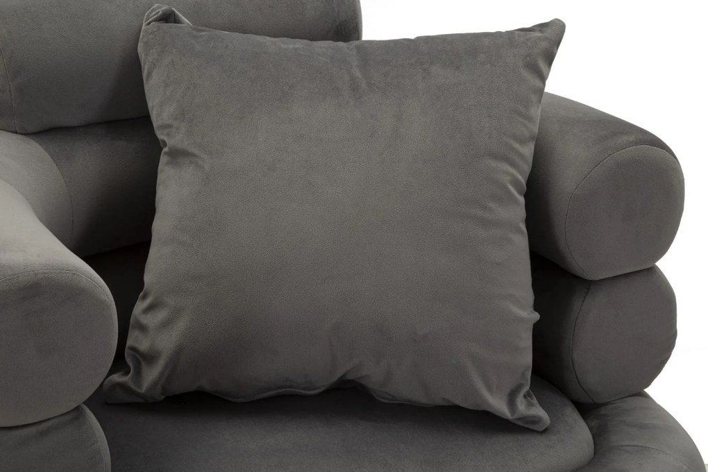 POLTRONA SILVERY PLUS COM ALMOFADA CINZENTA 78X68X85 CM