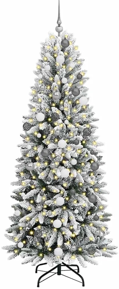 Árvore de Natal Artificial Branco 210 cm PVC