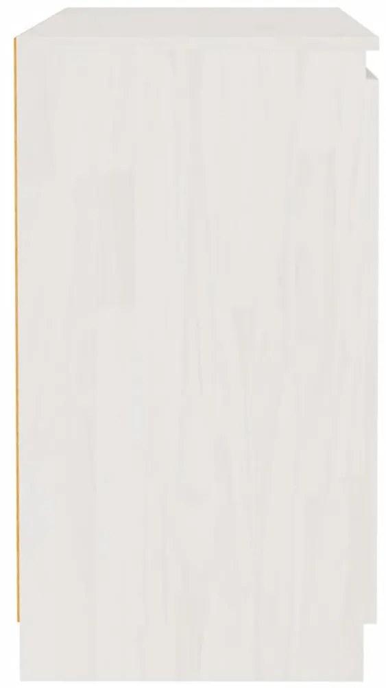 Armário de apoio 60x36x65 cm pinho maciço branco