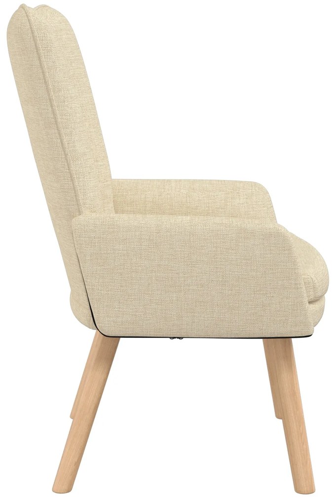 Poltrona Relaxante vidaXL em Tecido Creme