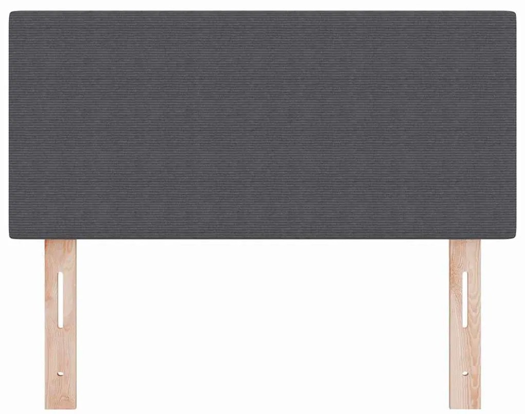 Cabeceira vidaXL Design Simples Cinza Escuro 80 cm Tecido Cordenoy
