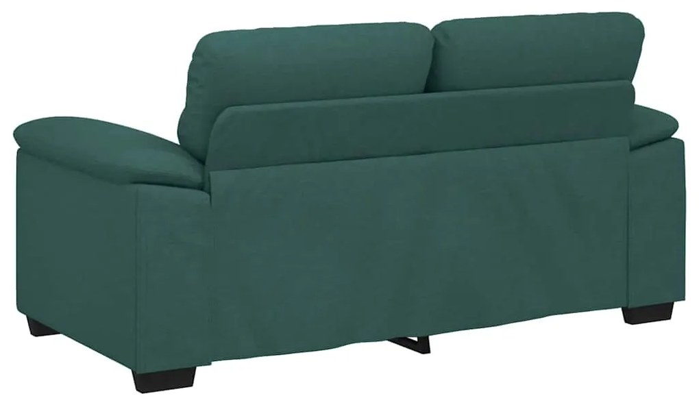 Sofá de 2 lugares 120 cm tecido verde-escuro