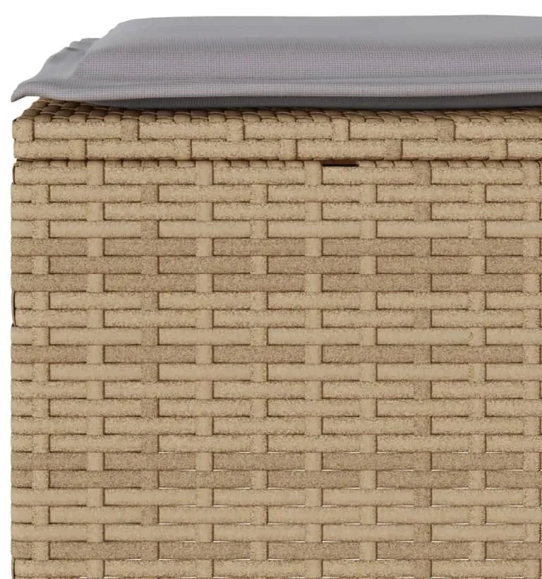 3 pcs conjunto bistrô com almofadões vime PE bege