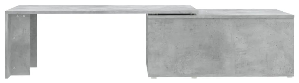 Mesa de centro 150x50x35 cm contraplacado cinzento cimento