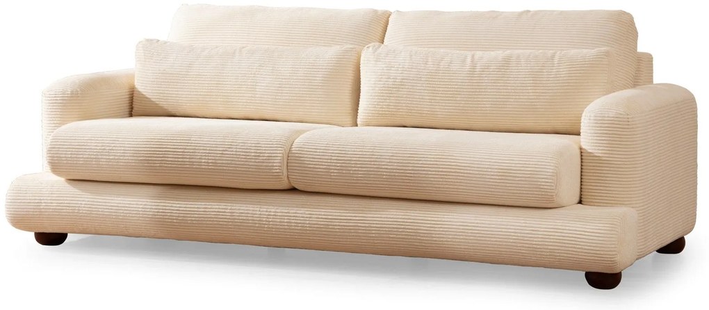 Sofá de 3 Lugares River – Bege – 230 cm x 105 cm x 90 cm