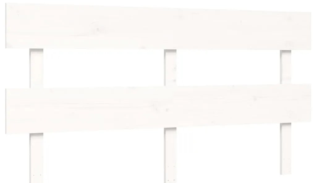Cama sem colchão 160x200 cm madeira de pinho maciça branco