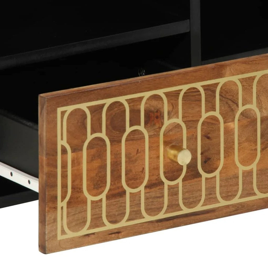 Móvel de TV 100x33x46 cm madeira de mangueira maciça
