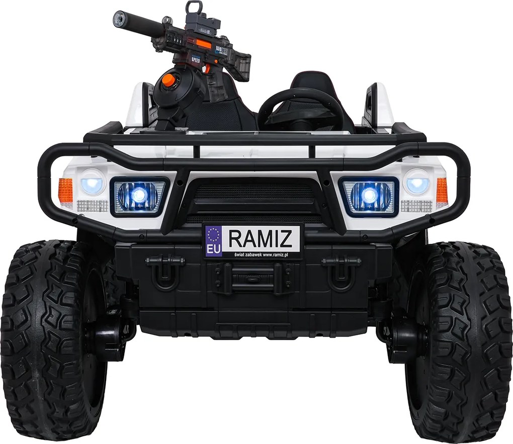 Buggy elétrico para Crianças 3 a 9 anos 24V, 2 lugares Rodas de espuma EVA, PROSPECTOR 4x4 STRONG Branco