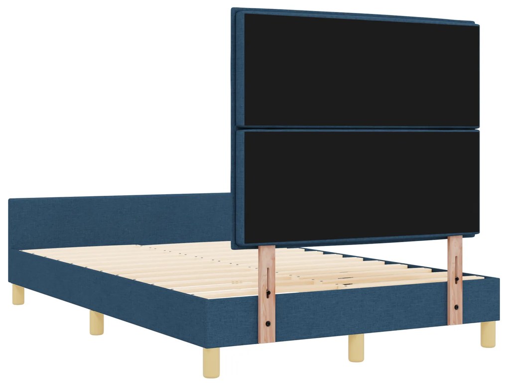 Cama vidaXL Azul 160x200 cm Tecido