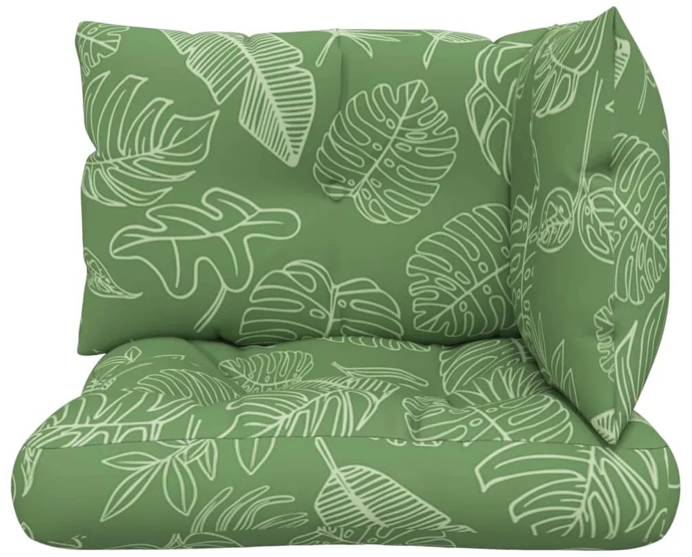 Almofadões p/ móveis paletes 3 pcs tecido oxford padrão folhas