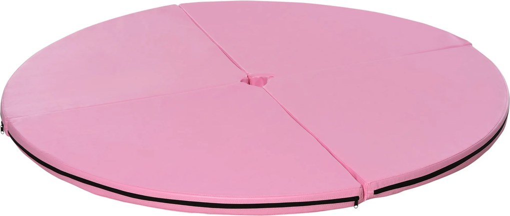 HOMCOM Tapete para Pole Dance Dobrável e Portátil Ø150x5 cm Rosa | Aosom Portugal
