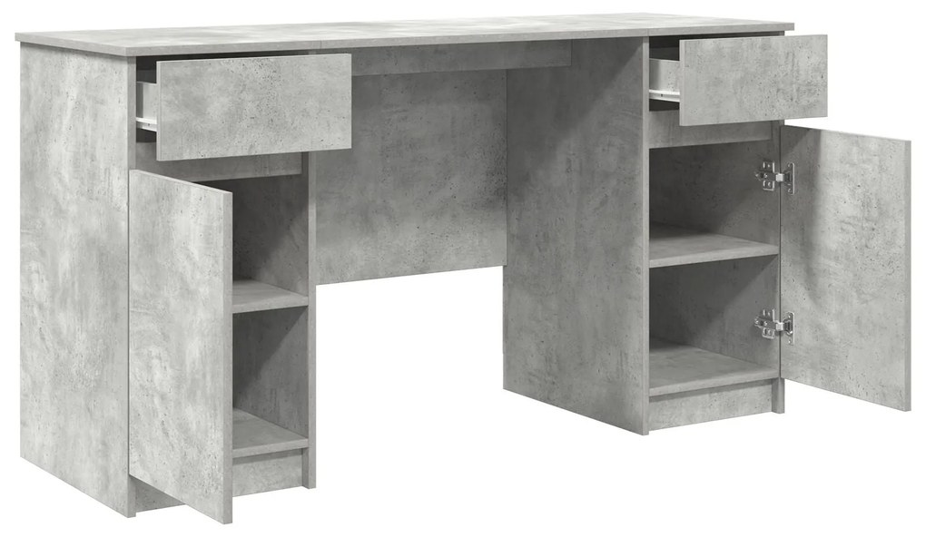 Escrivaninha vidaXL Cinza Concreto 140x49x76 cm Madeira Composta
