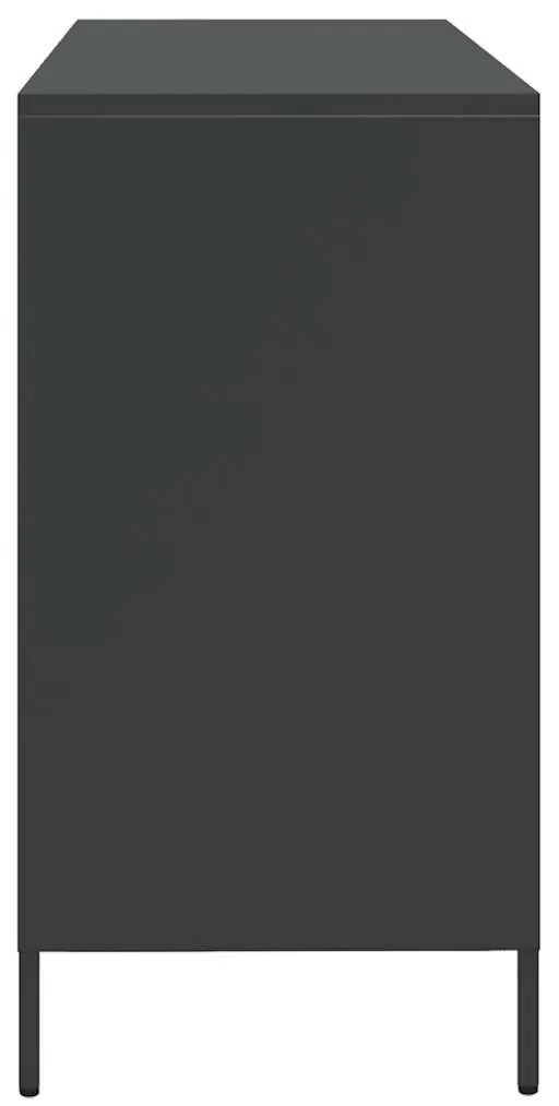 Aparador 135x39x73,5 cm aço laminado a frio preto