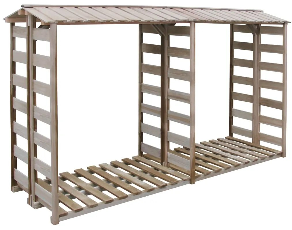 vidaXL Abrigo para arrumação de lenha 300x90x176 cm pinho impregnado