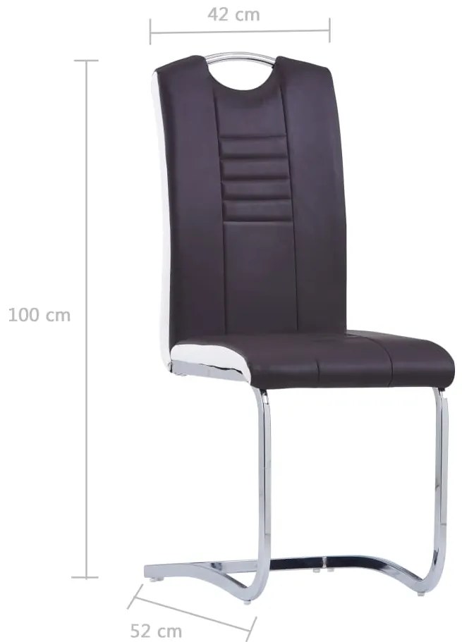 9 pcs conjunto de jantar couro artificial castanho