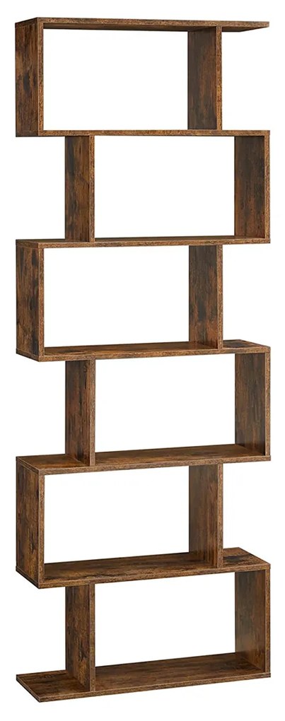 Estante sala com 6 prateleiras 70 x 24 x 190,5 cm Castanho Vintage