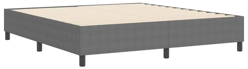 Cama Box Spring vidaXL Cinza Claro Super King em Tecido Corduroy