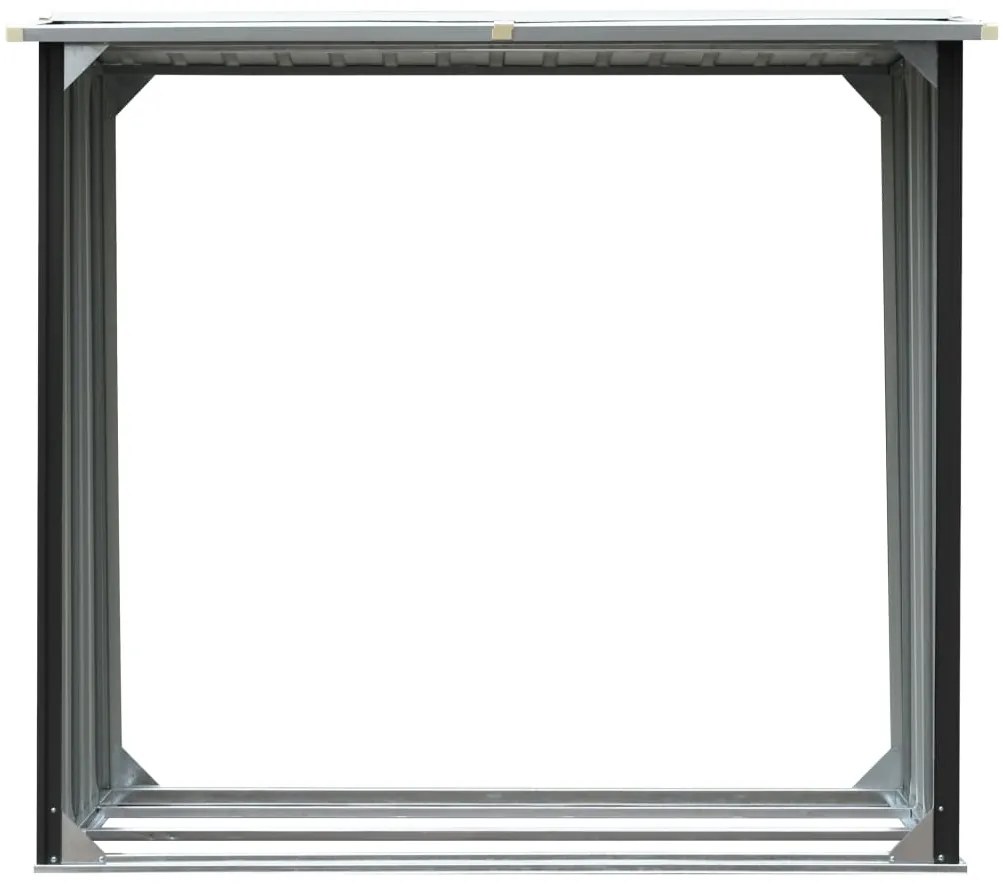 Abrigo para arrumação de troncos aço 172x91x154 cm antracite