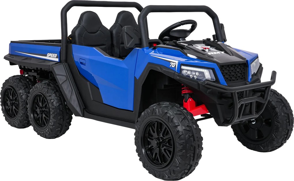 Carro elétrico para Crianças Farmer 2 lugares 24V 4x4 Truck X-POWER, Rodas de espuma EVA, Assento Couro ecológico Azul
