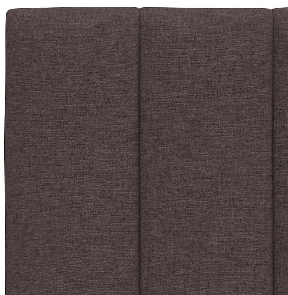 Cama com colchão 80x200 cm tecido castanho-escuro