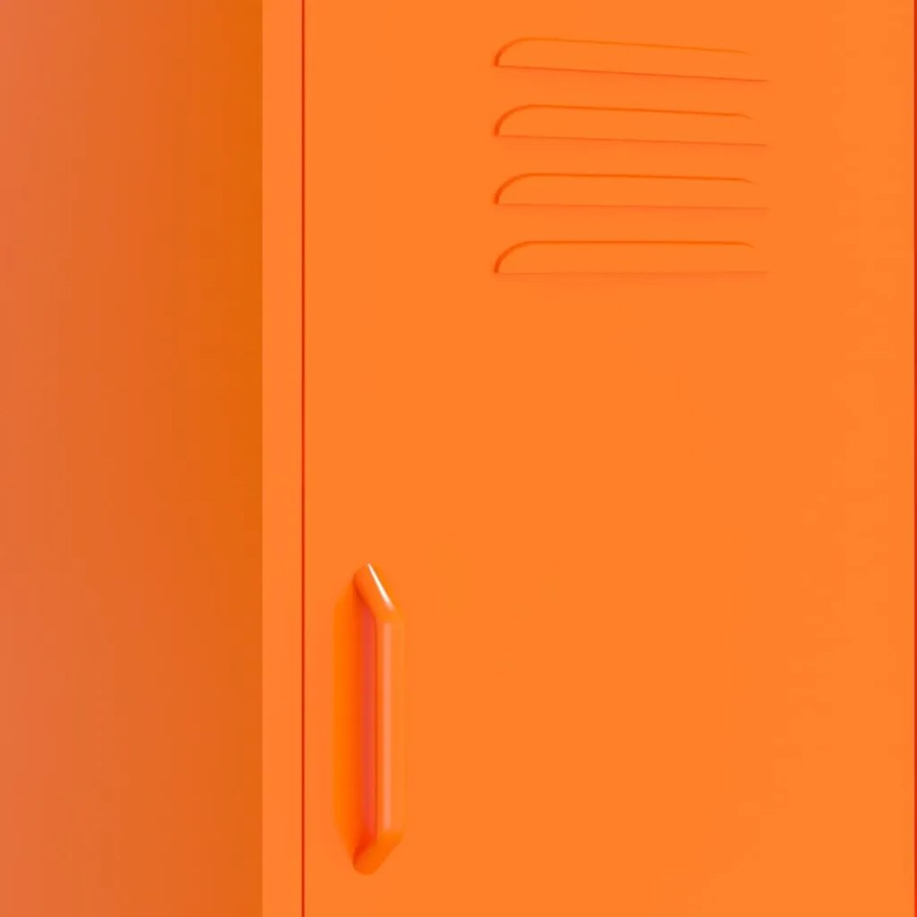 Armário de arrumação aço 42,5x35x101,5 cm laranja