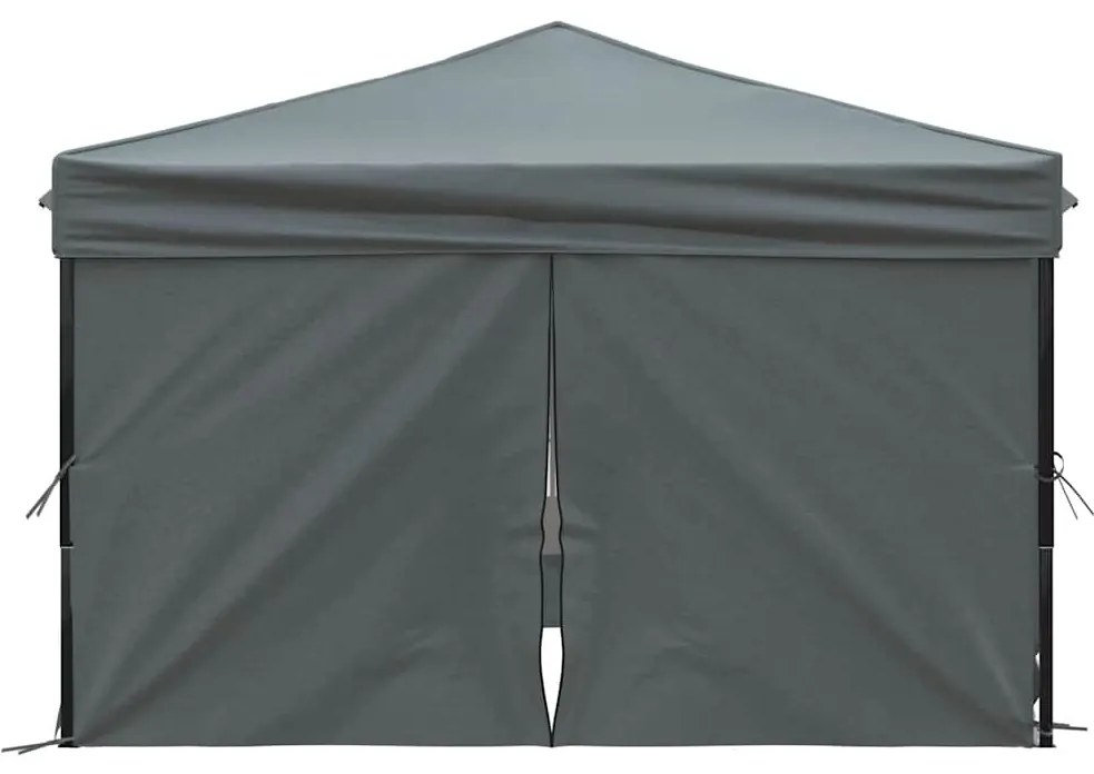 Tenda para festas dobrável com paredes laterais 3x3 m antracite