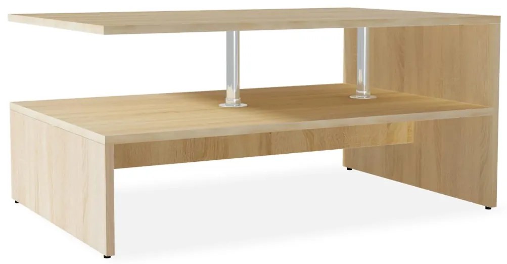 Mesa de centro derivados de madeira 90x59x42 cm cor carvalho