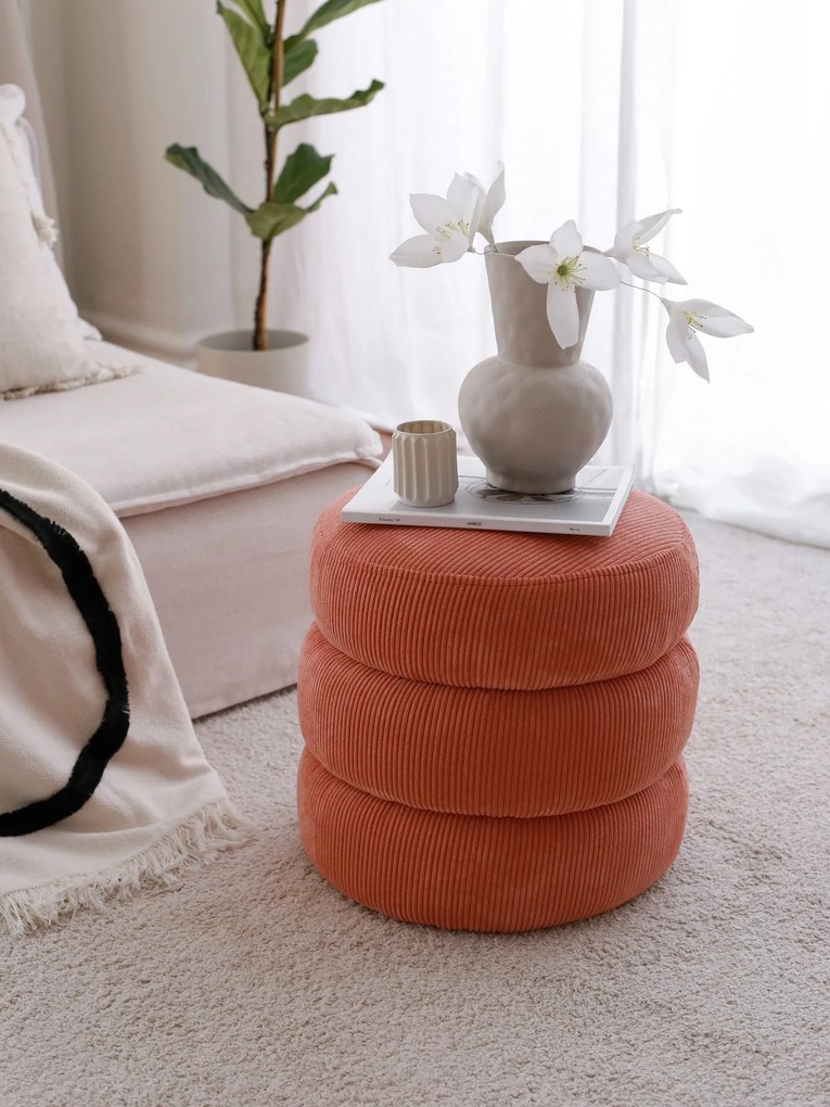 Pouffe Boum – Coral – 40 cm x 40 cm x 40 cm