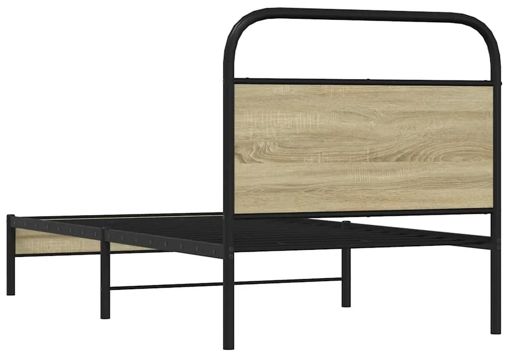 Estrutura cama s/ colchão derivados de madeira carvalho sonoma