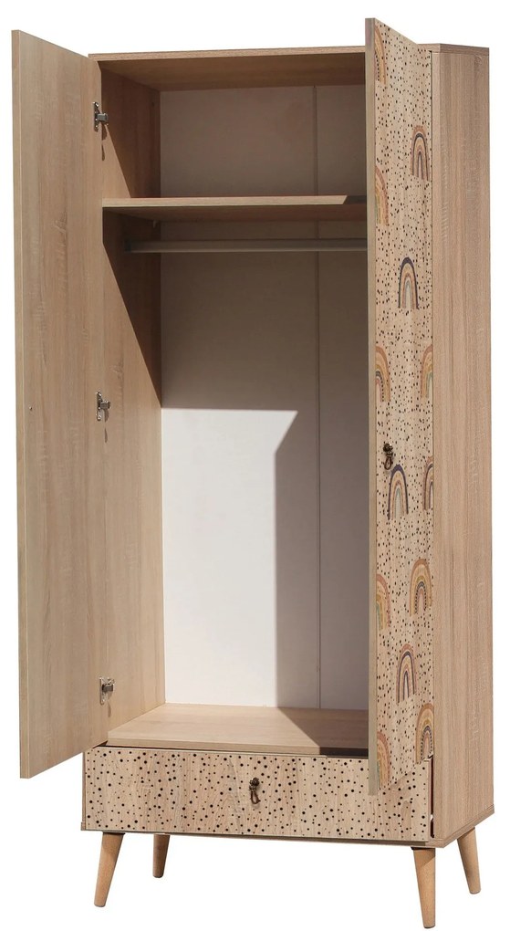 Roupeiro City – Multicolor – 80 cm x 190 cm x 45 cm