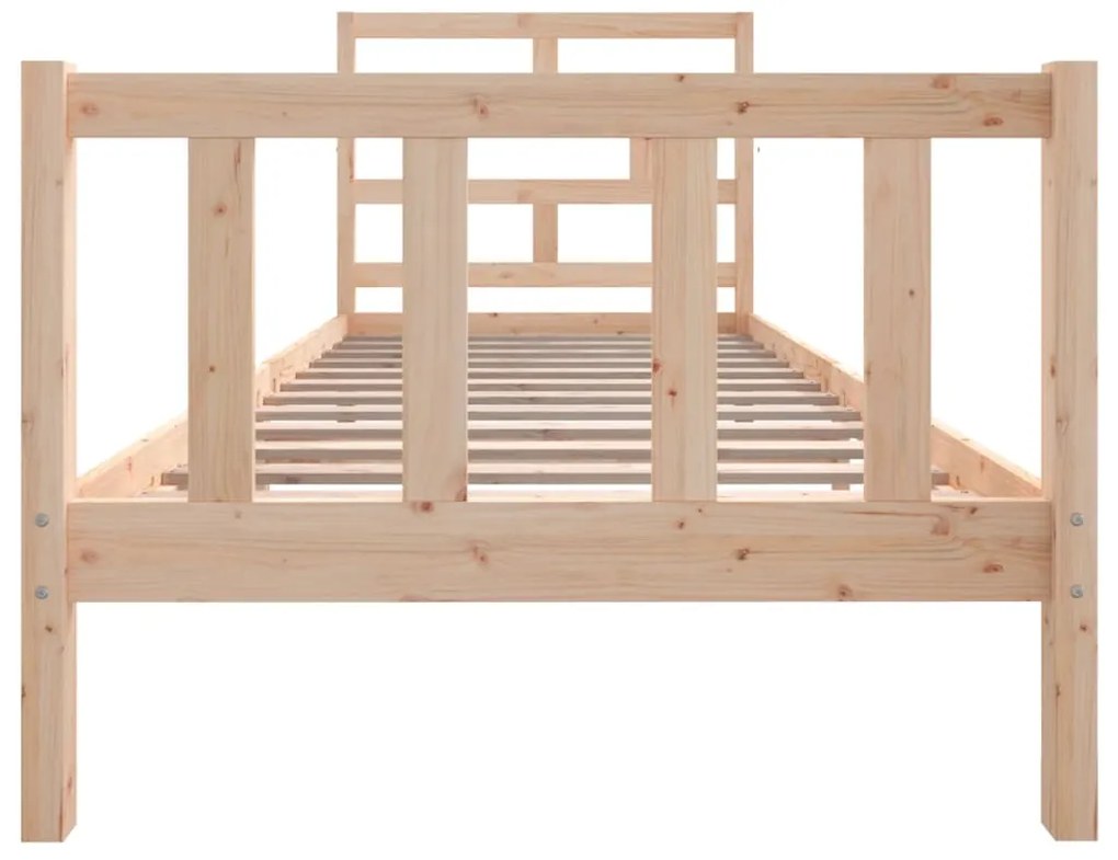 Estrutura de cama solteiro 90x190 cm pinho maciço