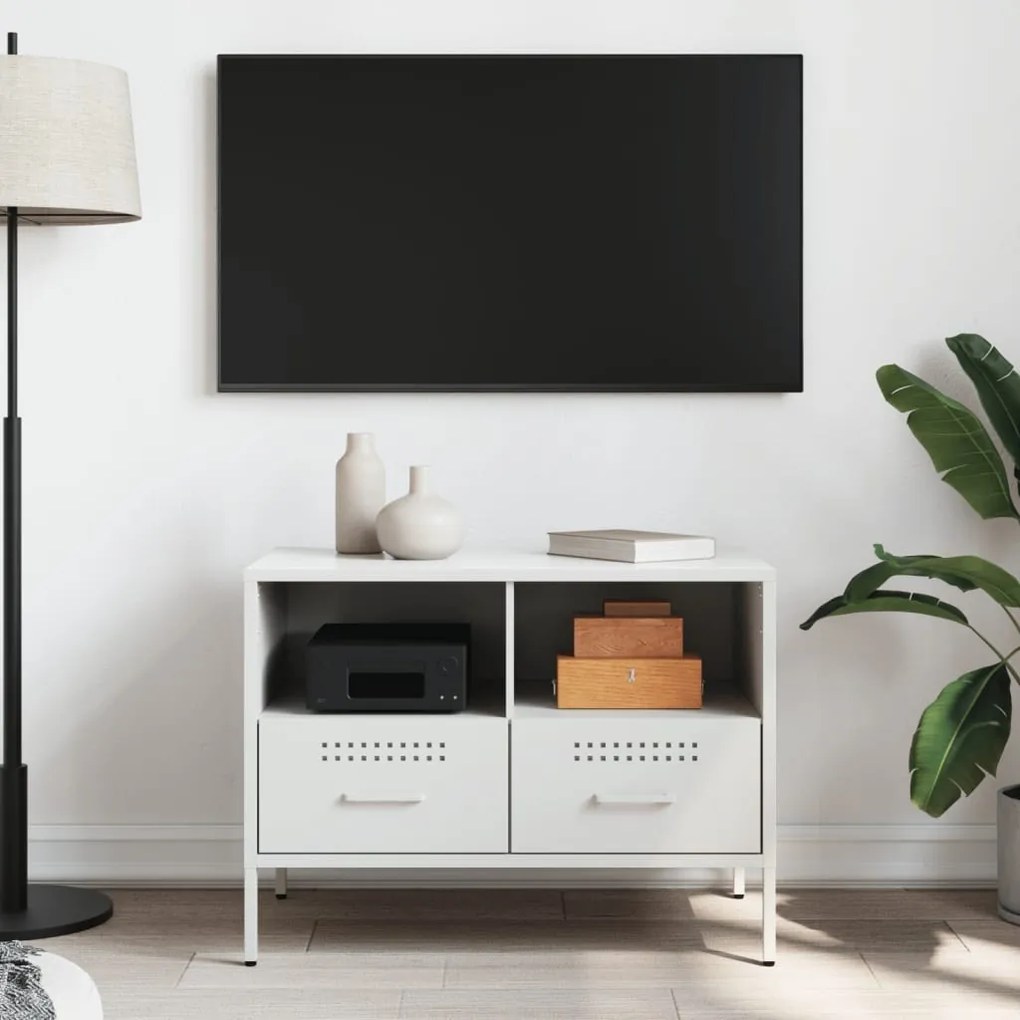 Móvel de TV 68x39x50,5 cm aço branco
