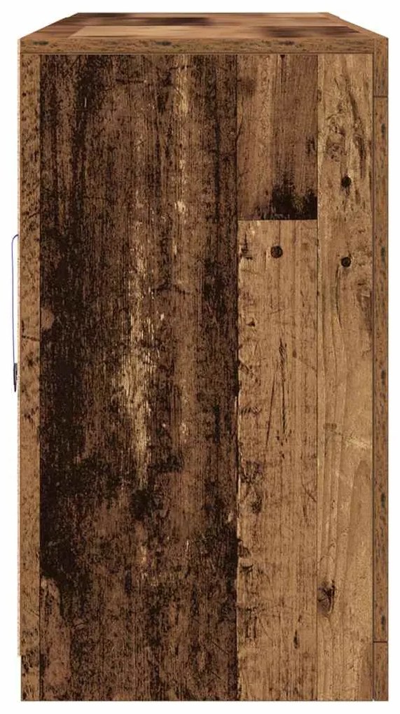 Aparador com Luzes LED Madeira Velha 283x37x67 cm Madeira de Engenhari