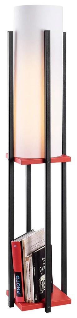 Candeeiro de Pé 7131 – Preto/Vermelho – 25 x 25 x 130 cm