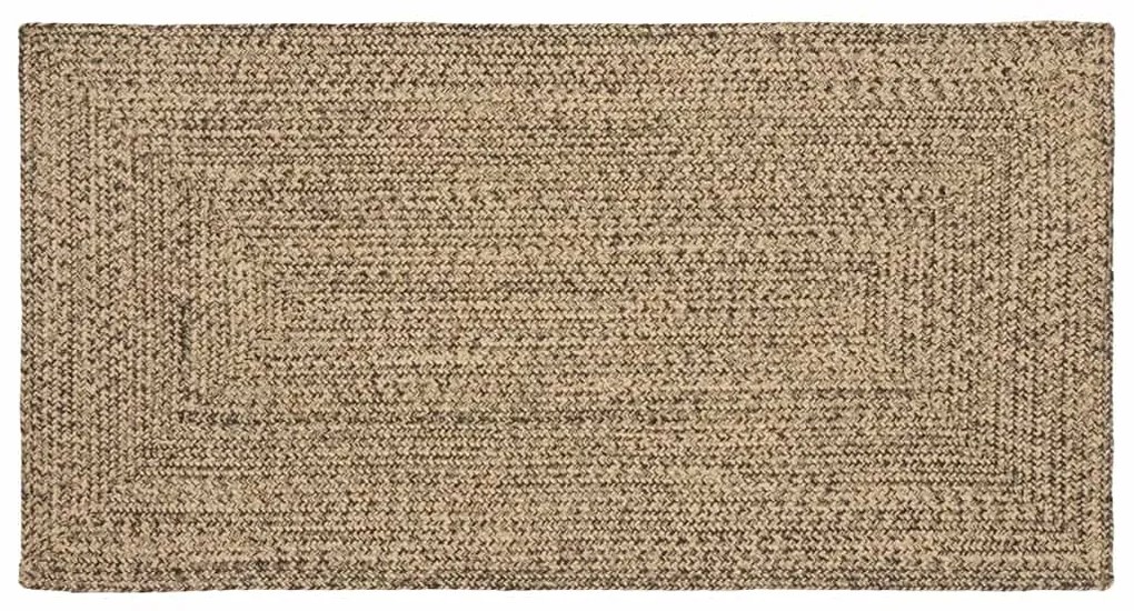 vidaXL Tapetes de área Retangular Natural e Preto 80 x 150 cm