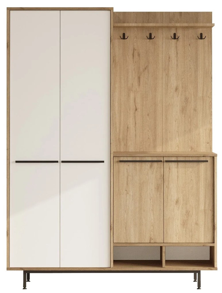 Cabide de Entrada OS1-SW – Carvalho Branco – 147,4x195,6x35,5 cm | Tri