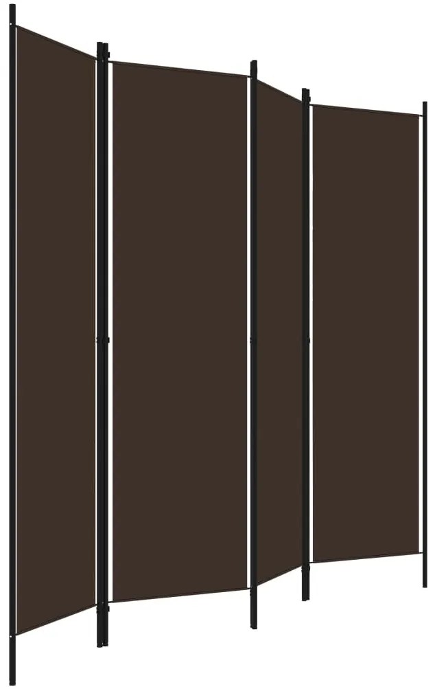 Divisória de quarto com 4 painéis 200x180 cm castanho
