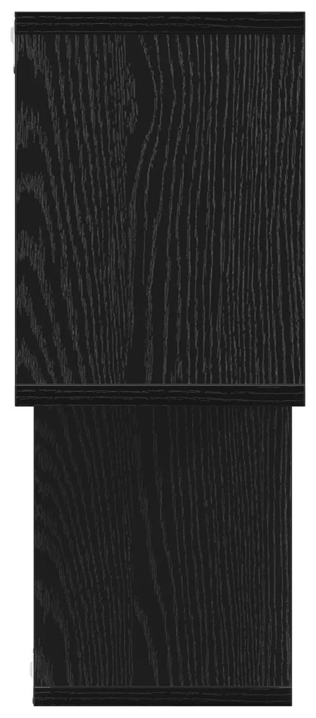 Prateleira de Parede Carvalho Preto 100x20x53 cm Madeira Engenharia
