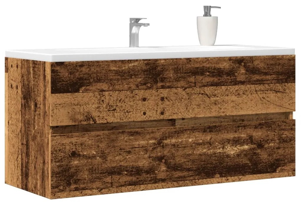 vidaXL Móvel lavatório 100x38,5x45cm derivados madeira madeira velha